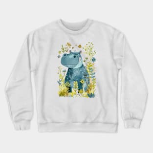 Hippo in the jungle Crewneck Sweatshirt